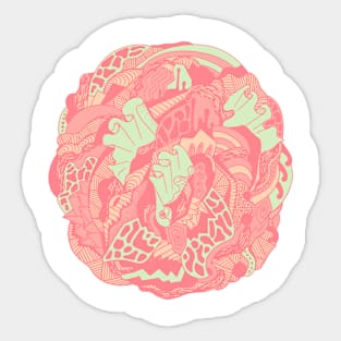 Lpink Abstract Wave of Thoughts No 1 Sticker